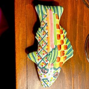 Rare, right facing, multicolored fish drawer pull. stamped on the back 2006BP